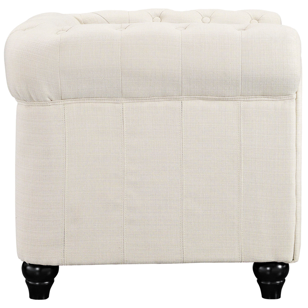 Chesterfield Fabric Armchair, Beige