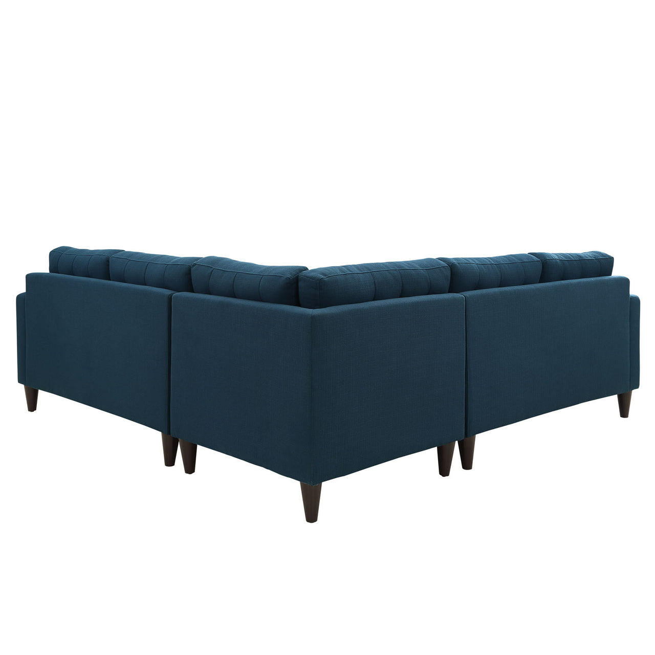 Dynasty 3-Piece Fabric Sectional Sofa Set, Azure