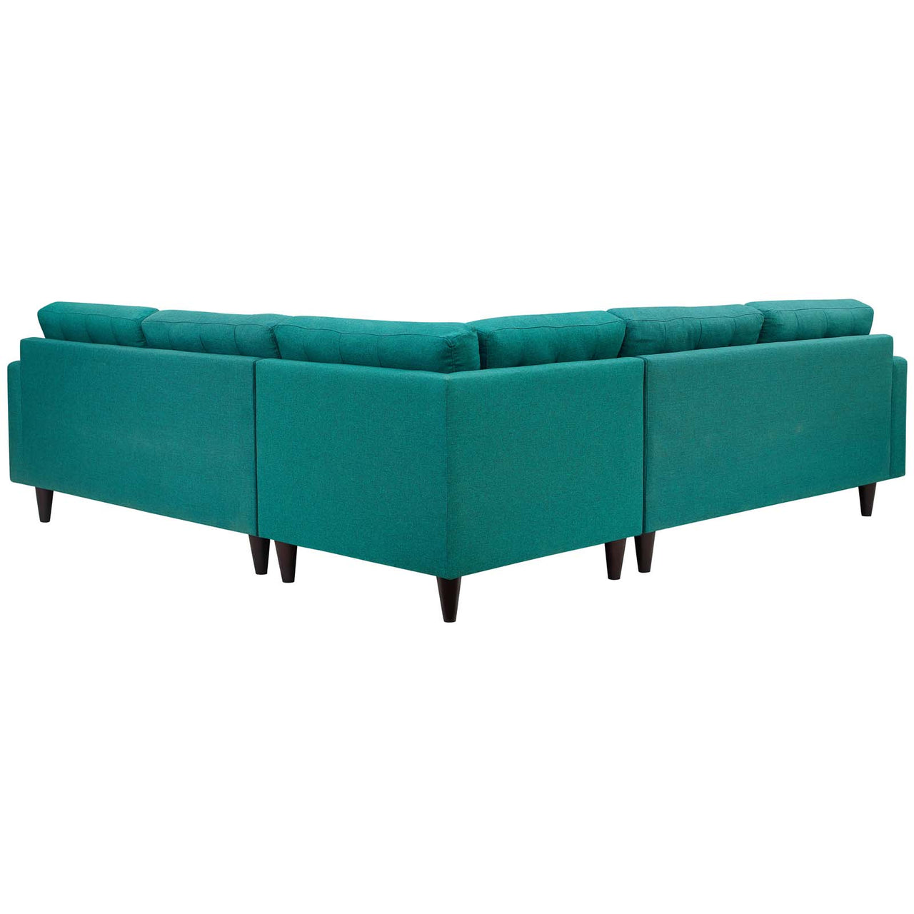 Dynasty 3-Piece Fabric Sectional Sofa Set, Teal