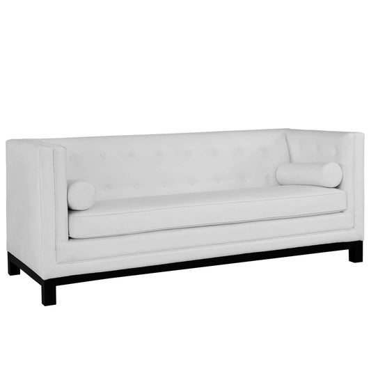 Regality Bonded Leather Sofa, White