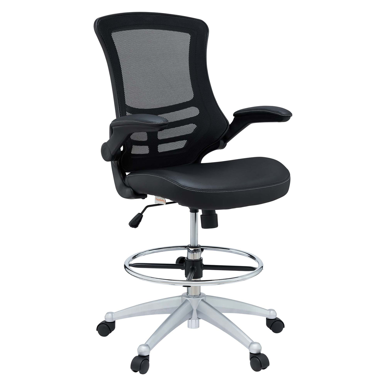 Attainment Vinyl Drafting Chair, Black