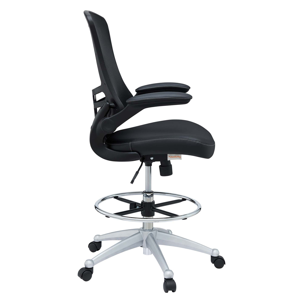 Attainment Vinyl Drafting Chair, Black