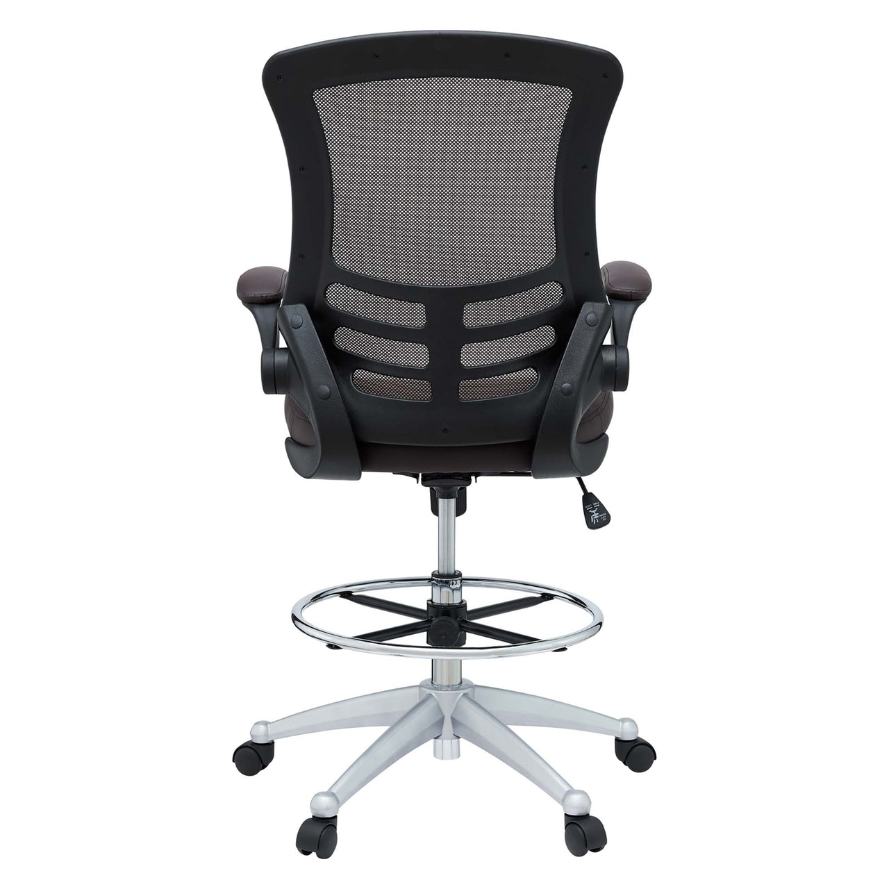 Ascend Eco-Leather Drafting Chair, Brown