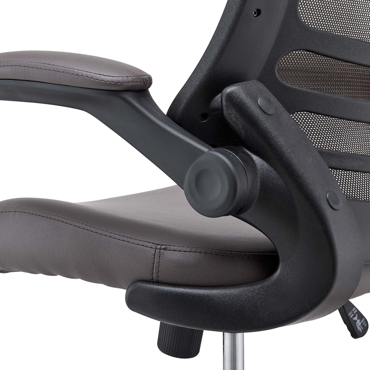 Ascend Eco-Leather Drafting Chair, Brown