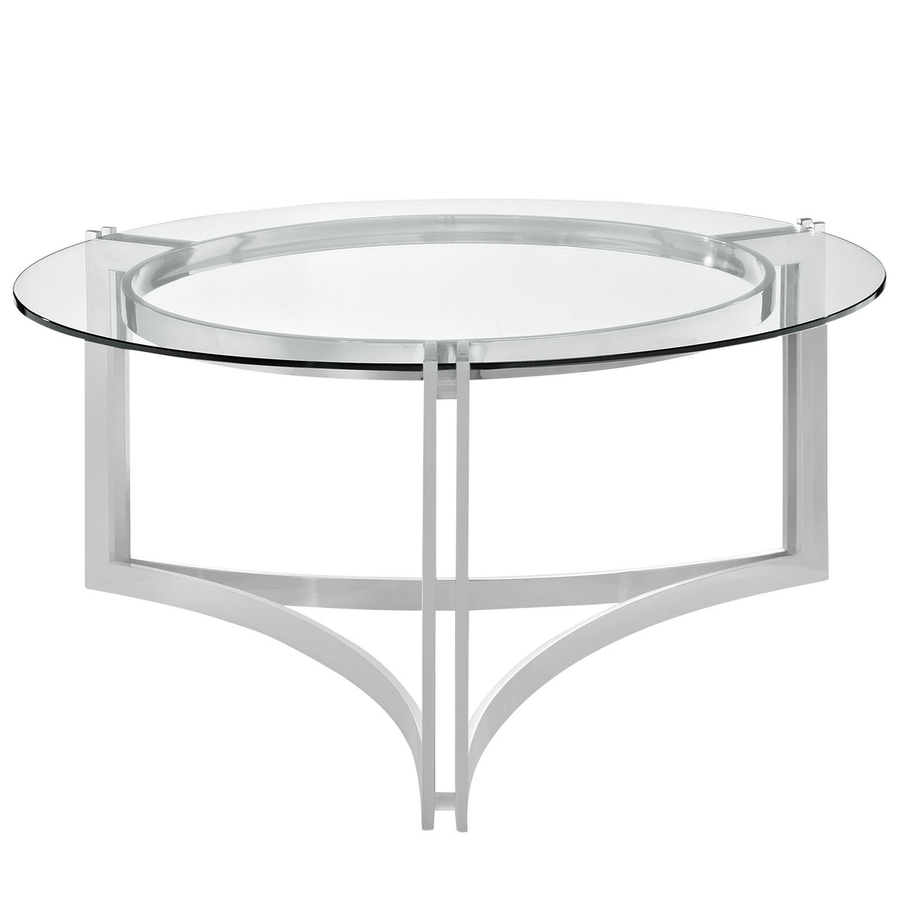 Impact Stainless Steel Coffee Table, Silver