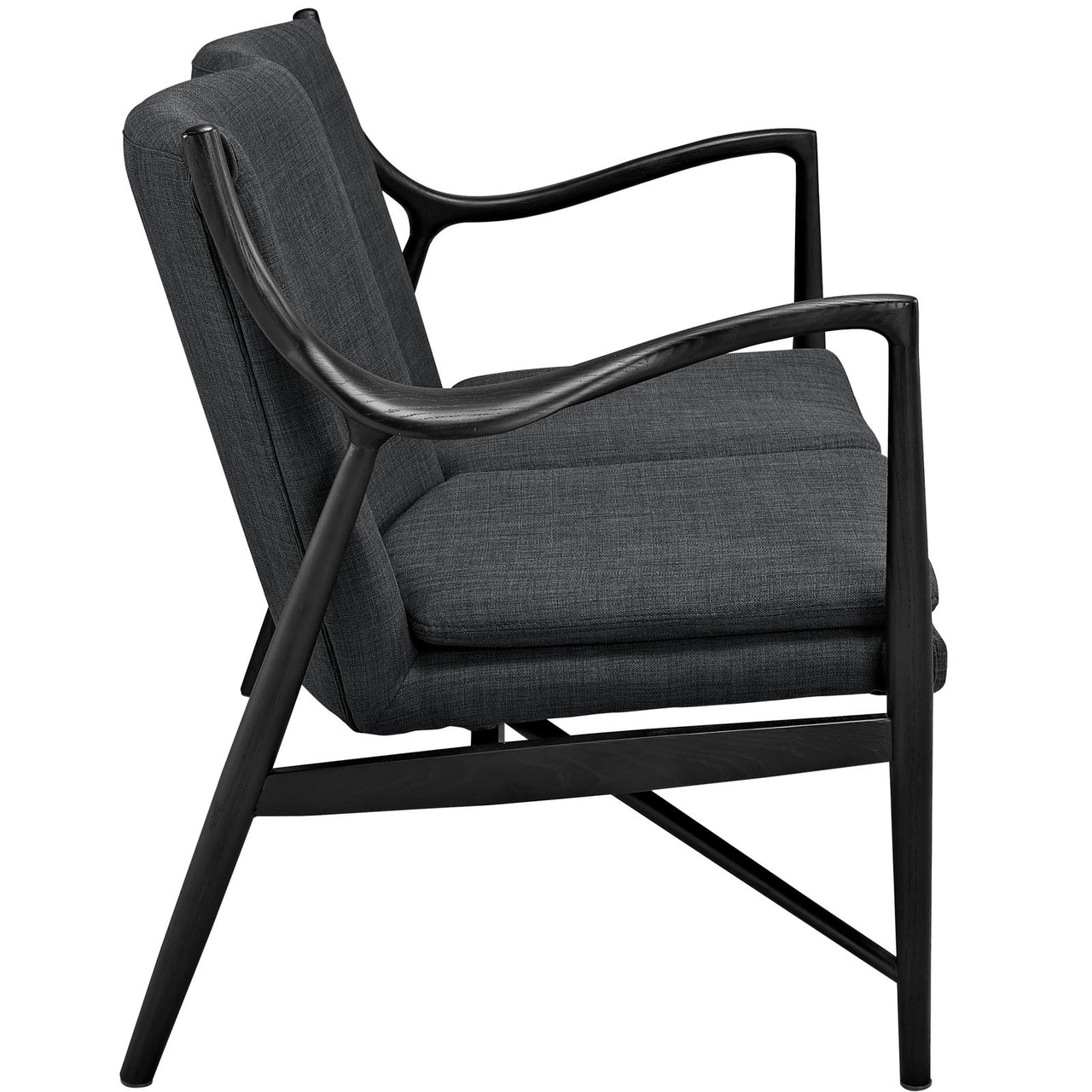 Duet Fabric Loveseat, Black & Gray