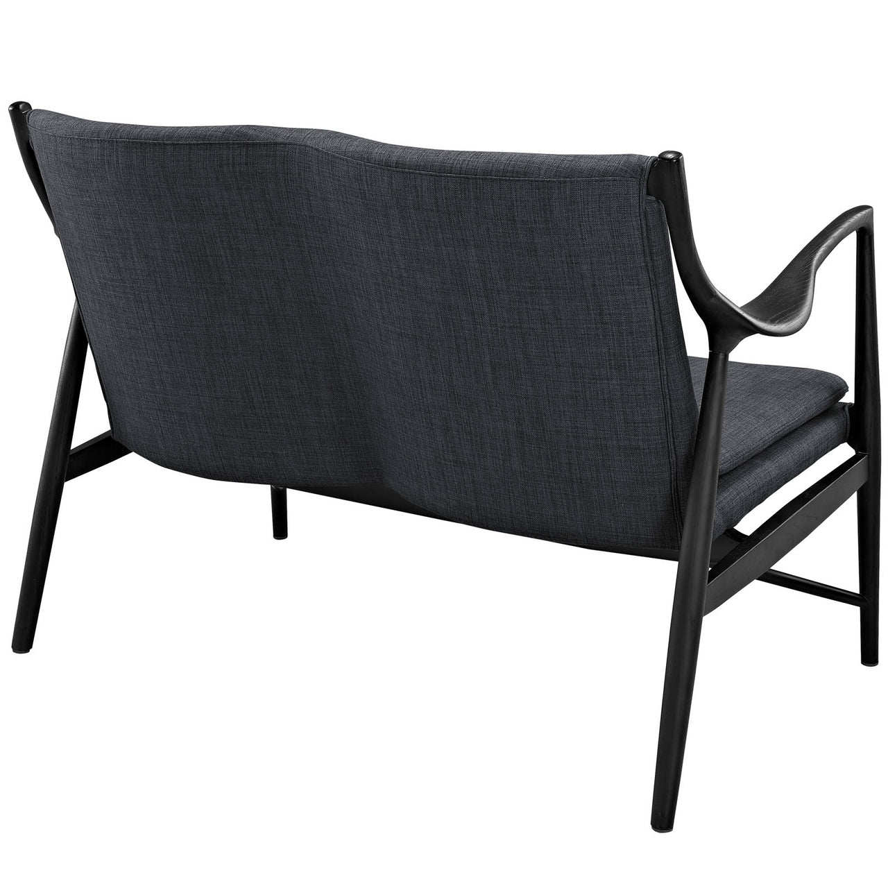 Duet Fabric Loveseat, Black & Gray