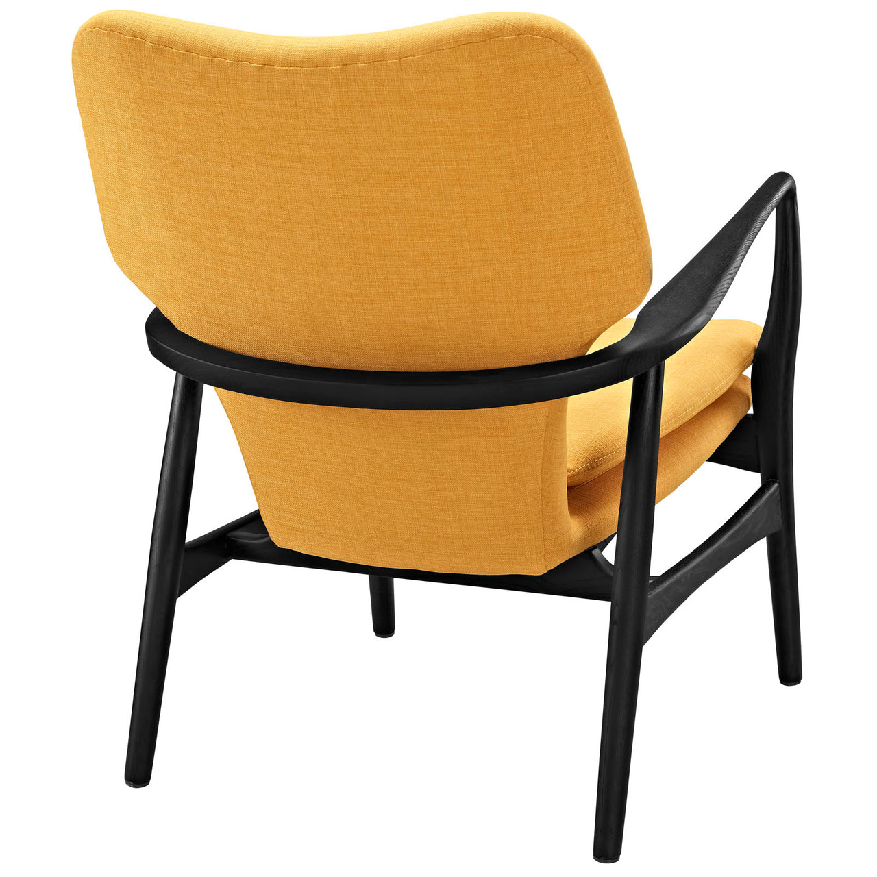 Pause Fabric Lounge Chair, Black & Yellow
