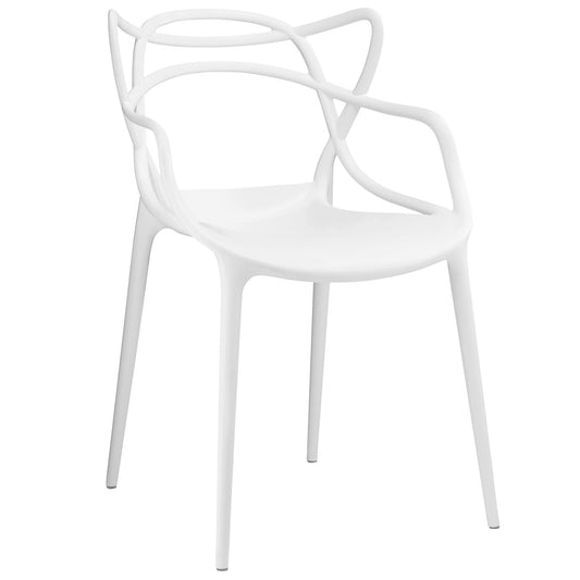 Vine Dining Armchair, White