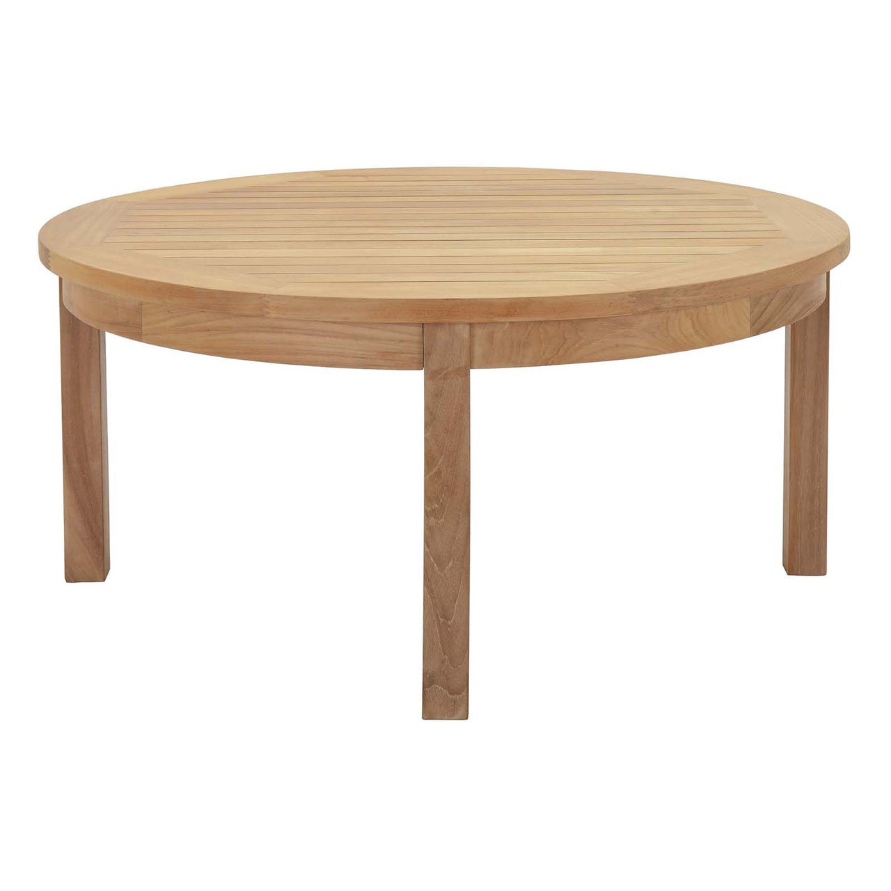 Marina 3 Piece Outdoor Patio Teak Set, Natural Wood & Navy