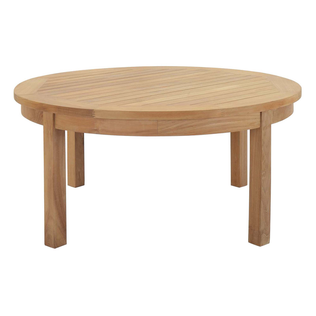 Marina 3 Piece Outdoor Patio Teak Set, Natural Wood & Navy