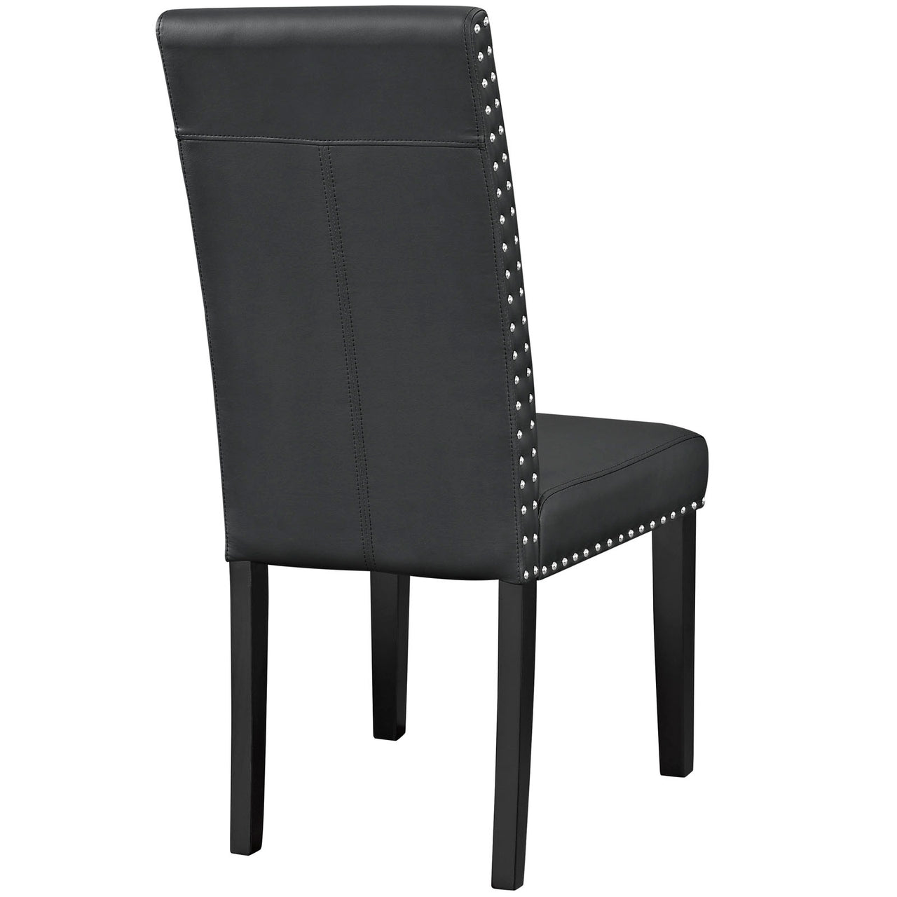 Parcel Dining Faux Leather Side Chair, Black