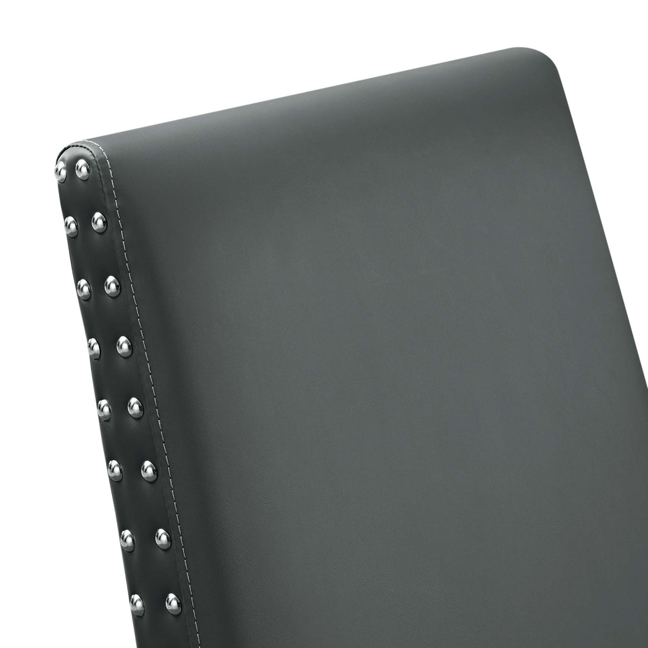 Minimalista Eco-Leather Side Chair, Gray