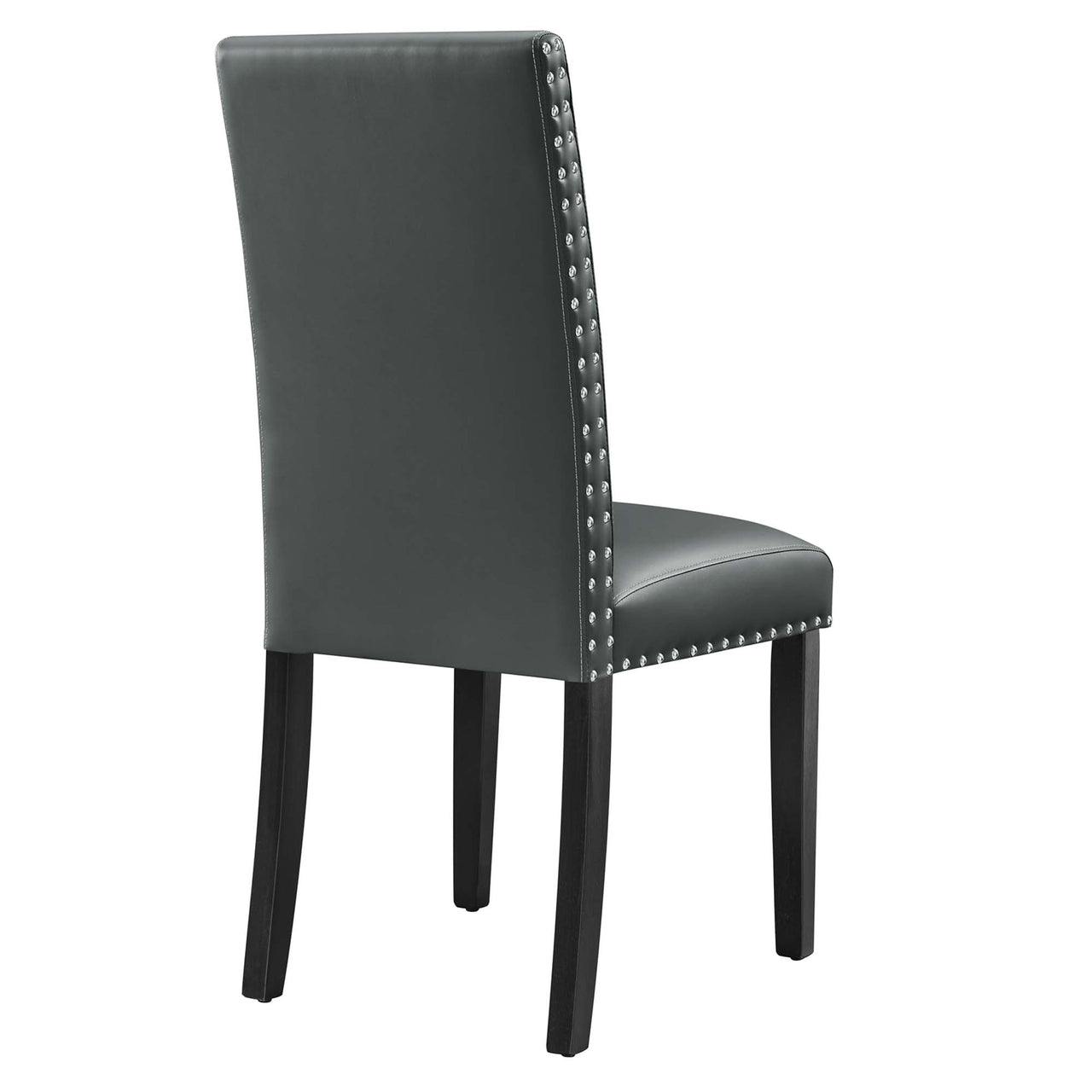 Minimalista Eco-Leather Side Chair, Gray