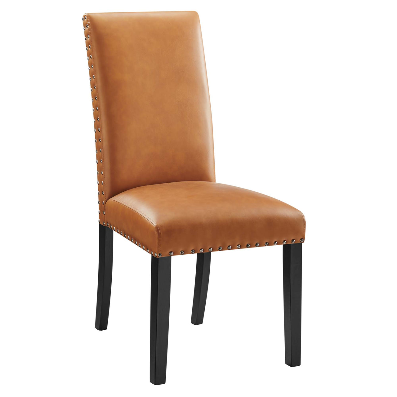 Minimalista Eco-Leather Side Chair, Tan
