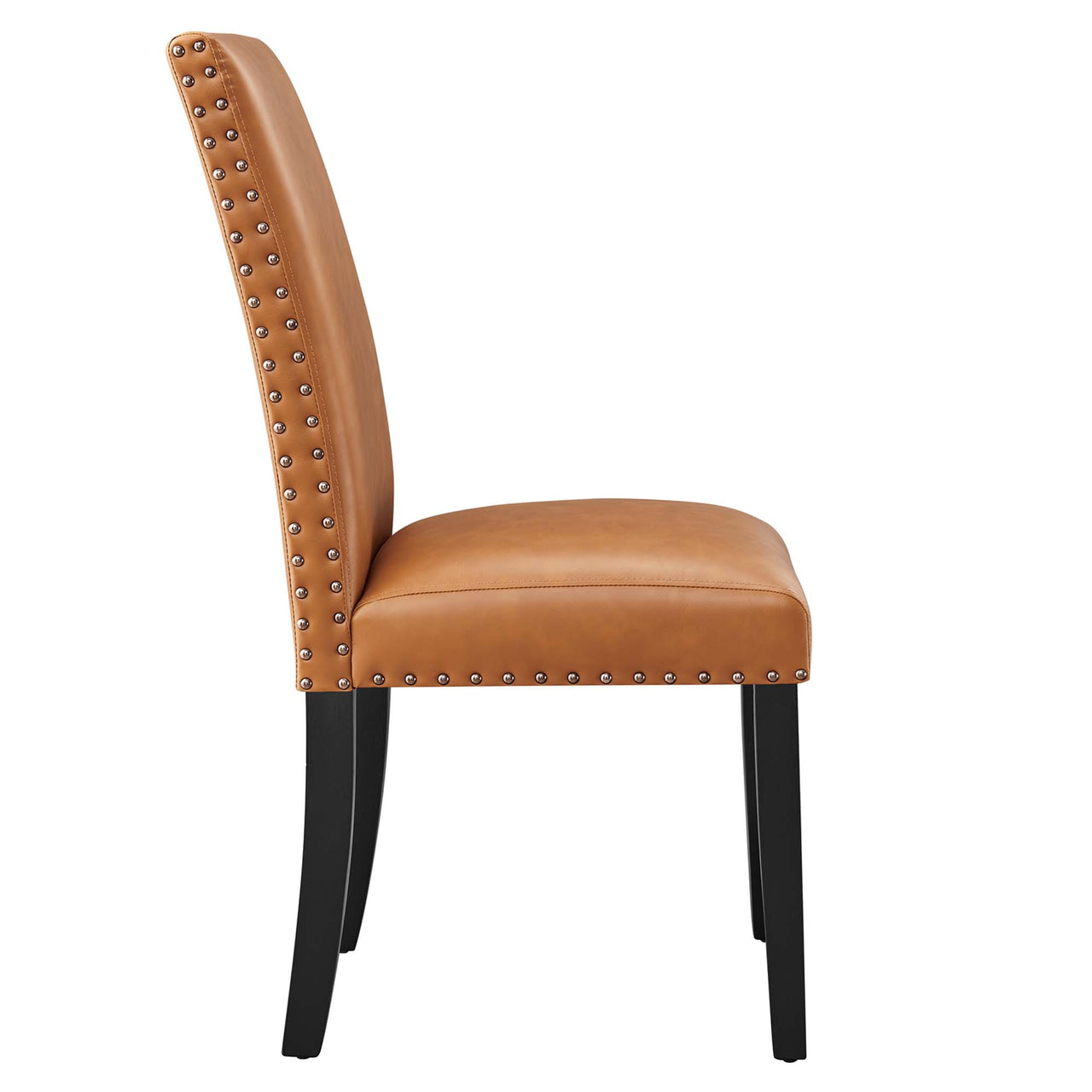 Minimalista Eco-Leather Side Chair, Tan