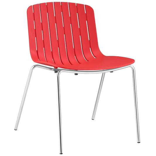Shred Dining Chair, Red
