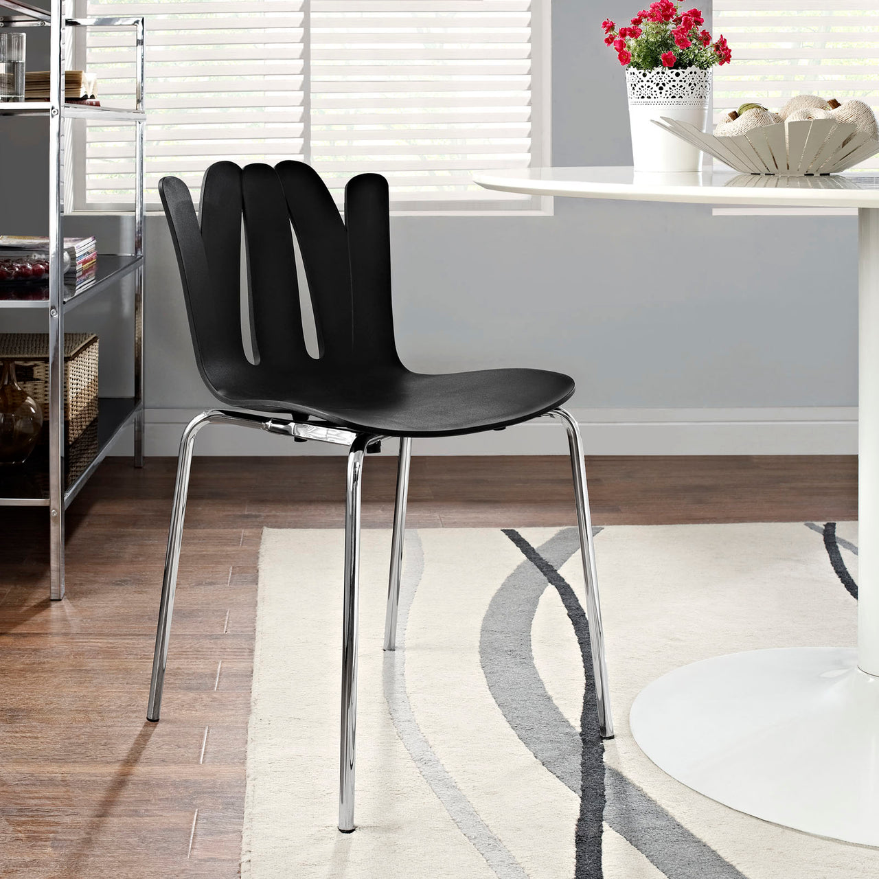 Flare Dining Side Chair, Black