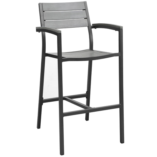 Seaboard Alfresco Bar Stool, Brown & Gray