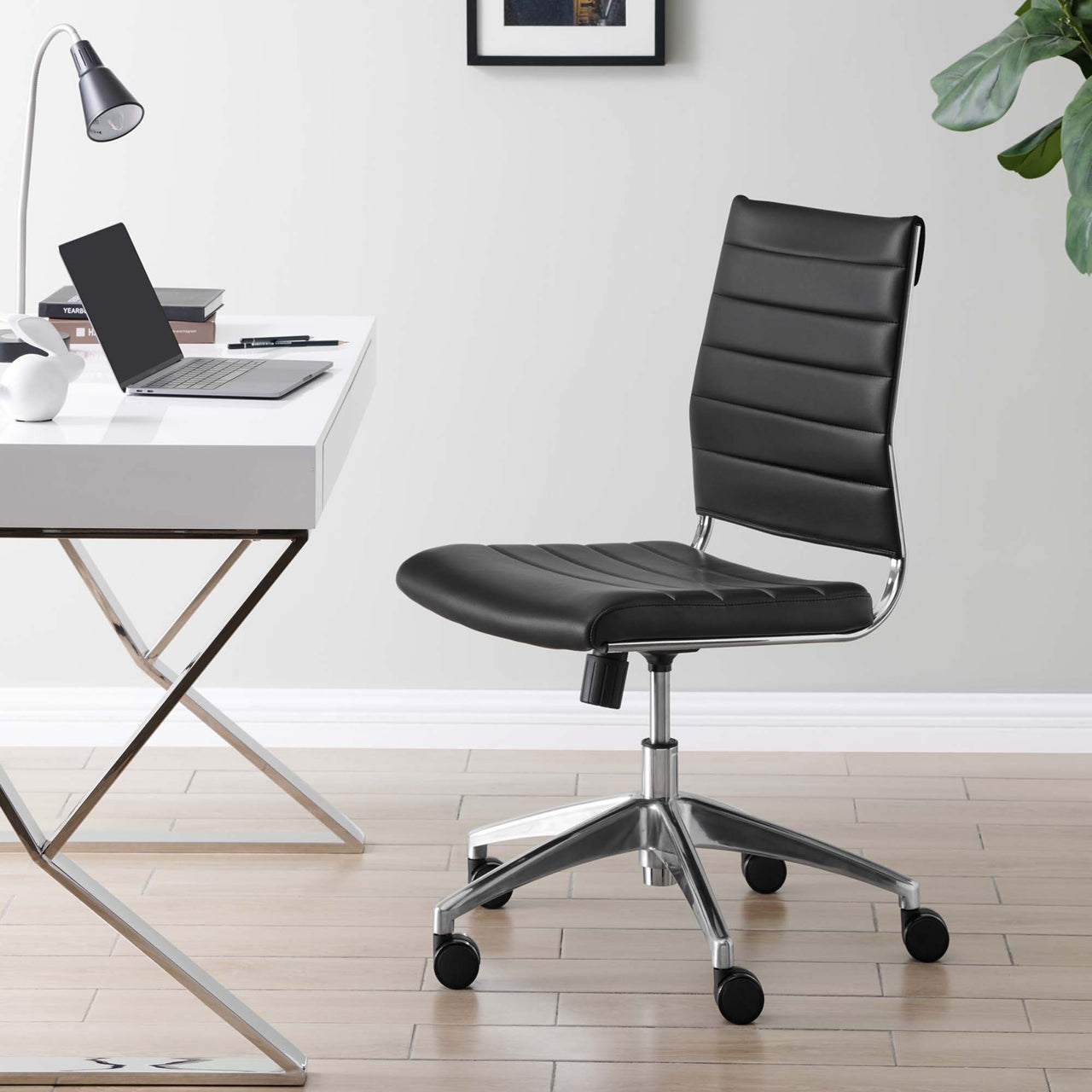 Jive Armless Mid Back Office Chair, Black