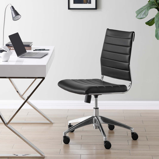 Office Flex Armless Mid Back Office Chair, Black
