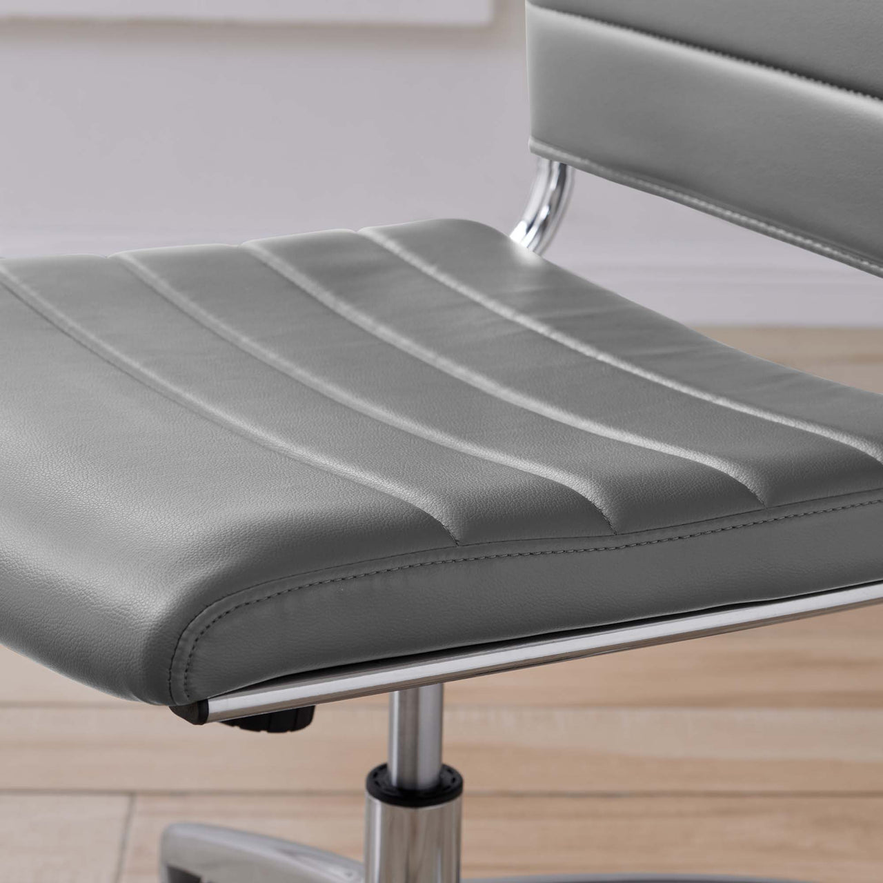 Office Flex Armless Mid Back Office Chair, Gray