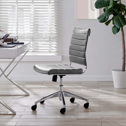 Office Flex Armless Mid Back Office Chair, Gray