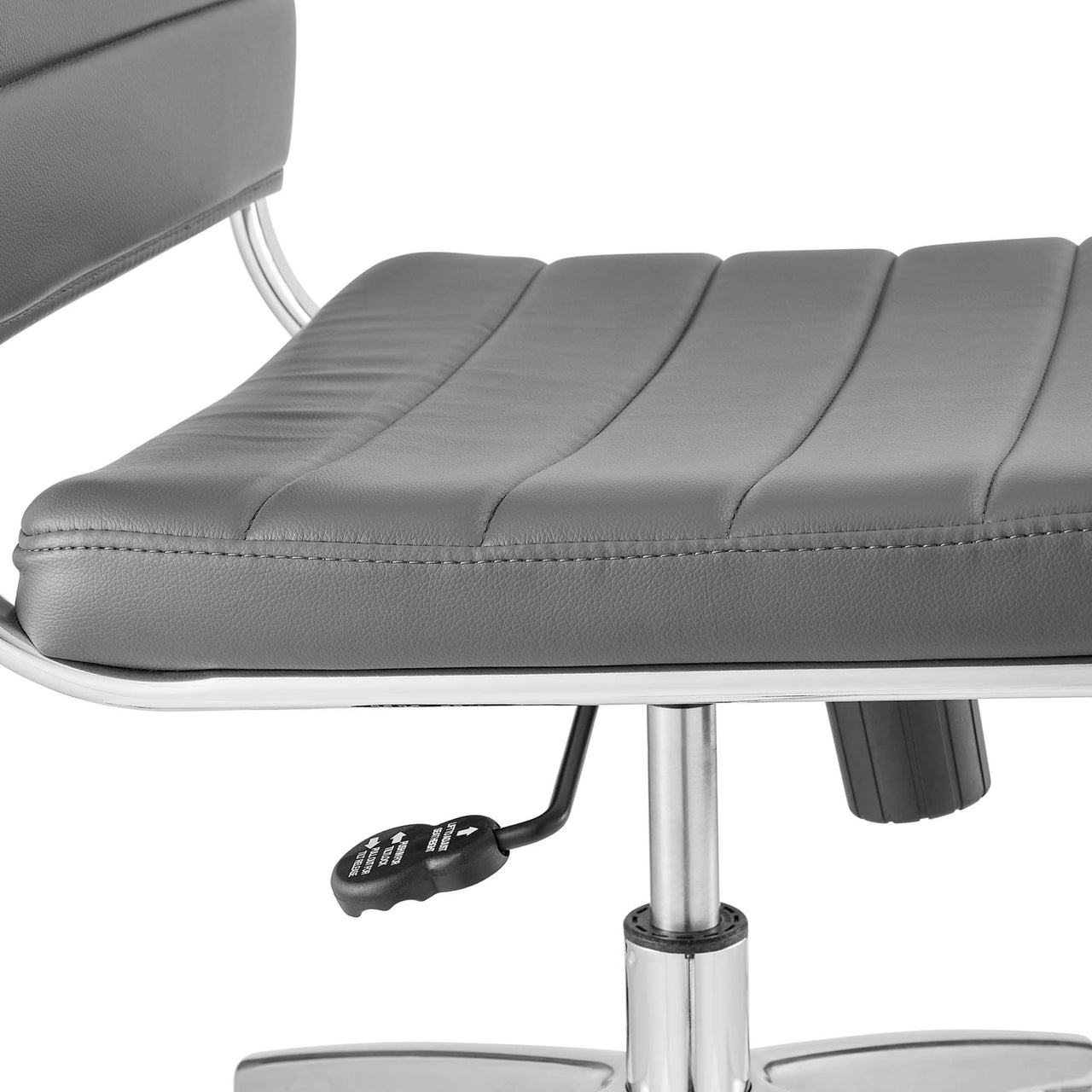 Office Flex Armless Mid Back Office Chair, Gray
