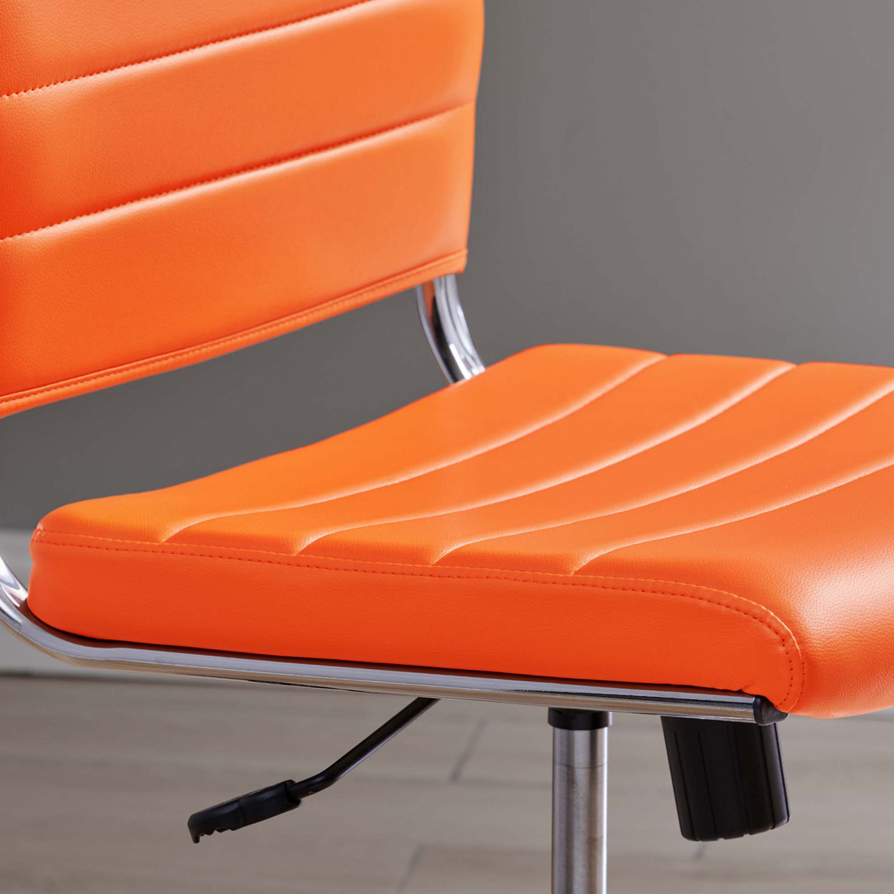 Jive Armless Mid Back Office Chair, Orange