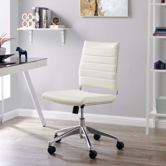 Office Flex Armless Mid Back Office Chair, White