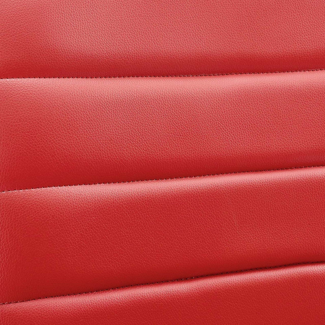 Ripple Armless Mid Back Vinyl Office Chair, Red
