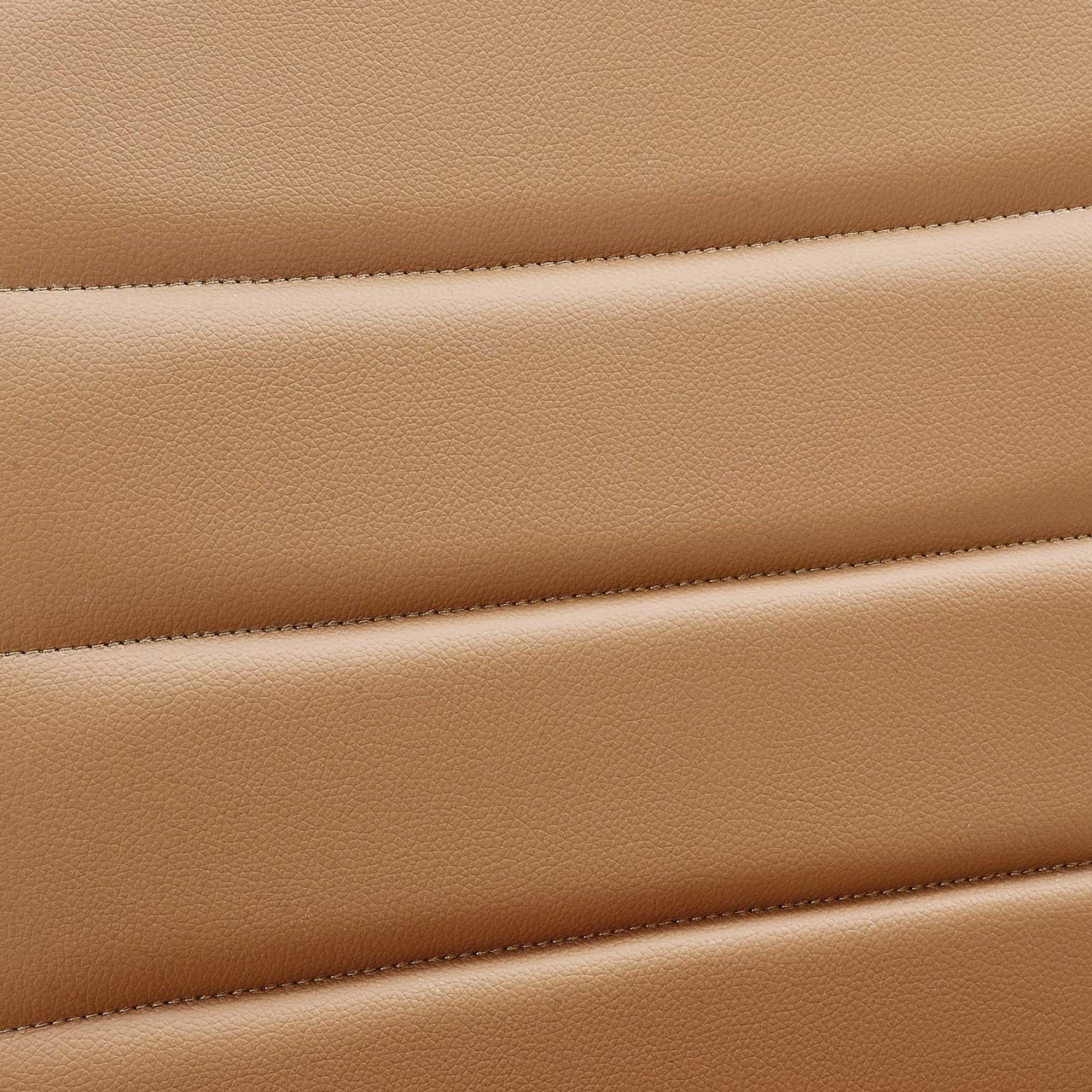 Ripple Armless Mid Back Vinyl Office Chair, Tan