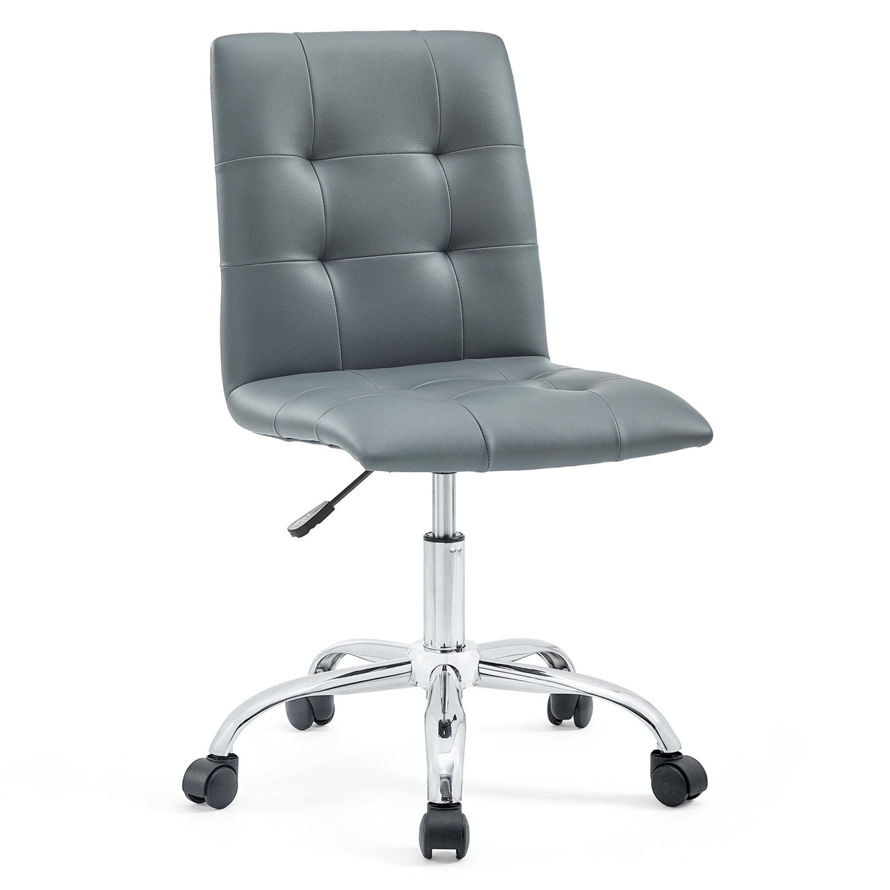 Quartz Armless Mid Back Office Chair, Gray