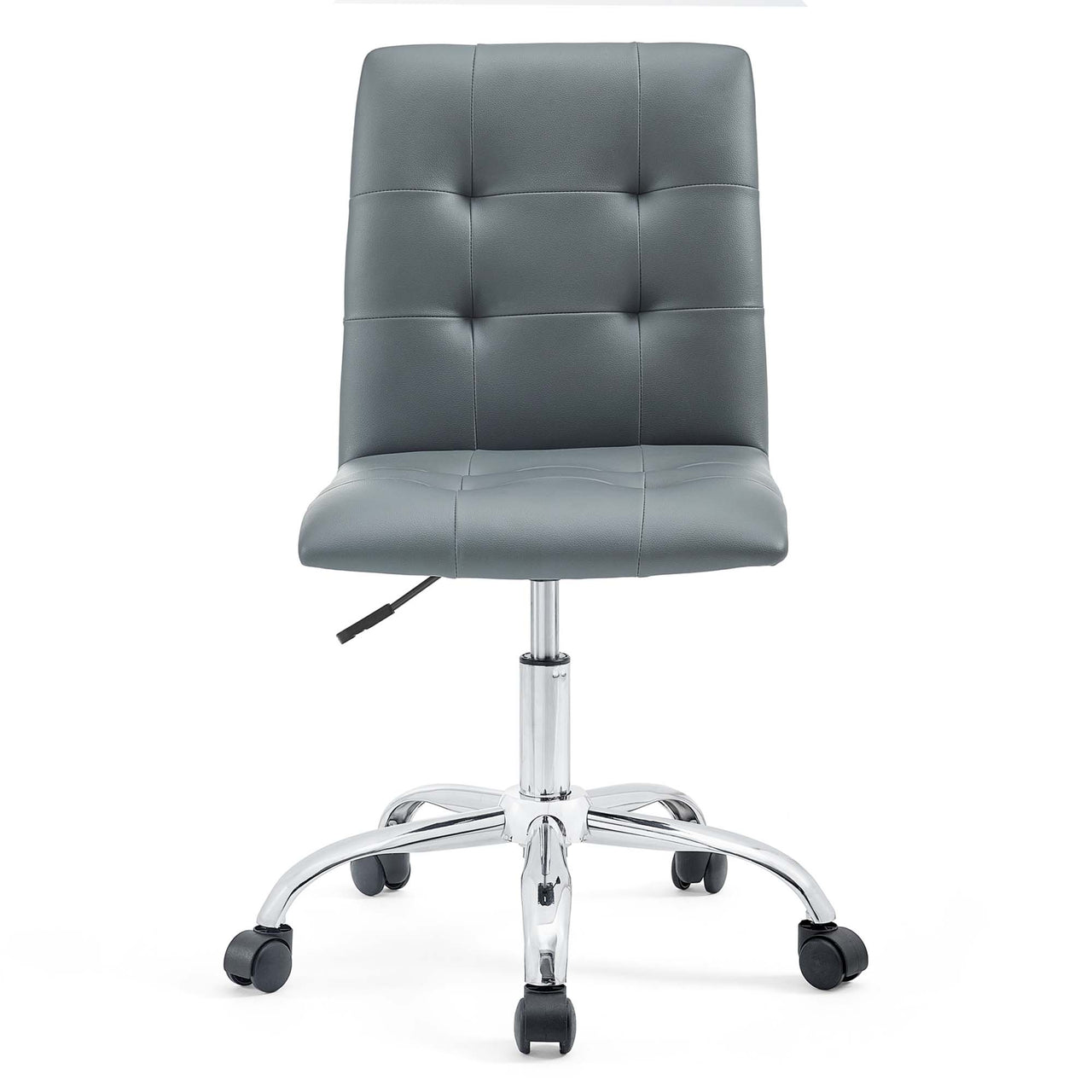 Quartz Armless Mid Back Office Chair, Gray