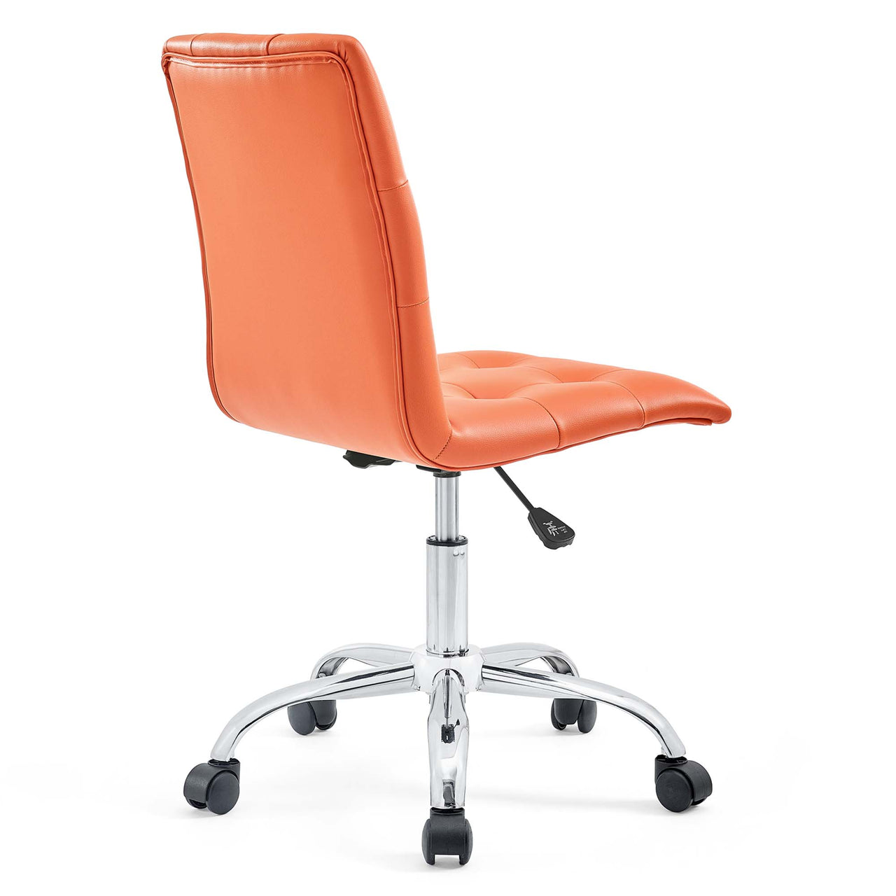 Quartz Armless Mid Back Office Chair, Orange