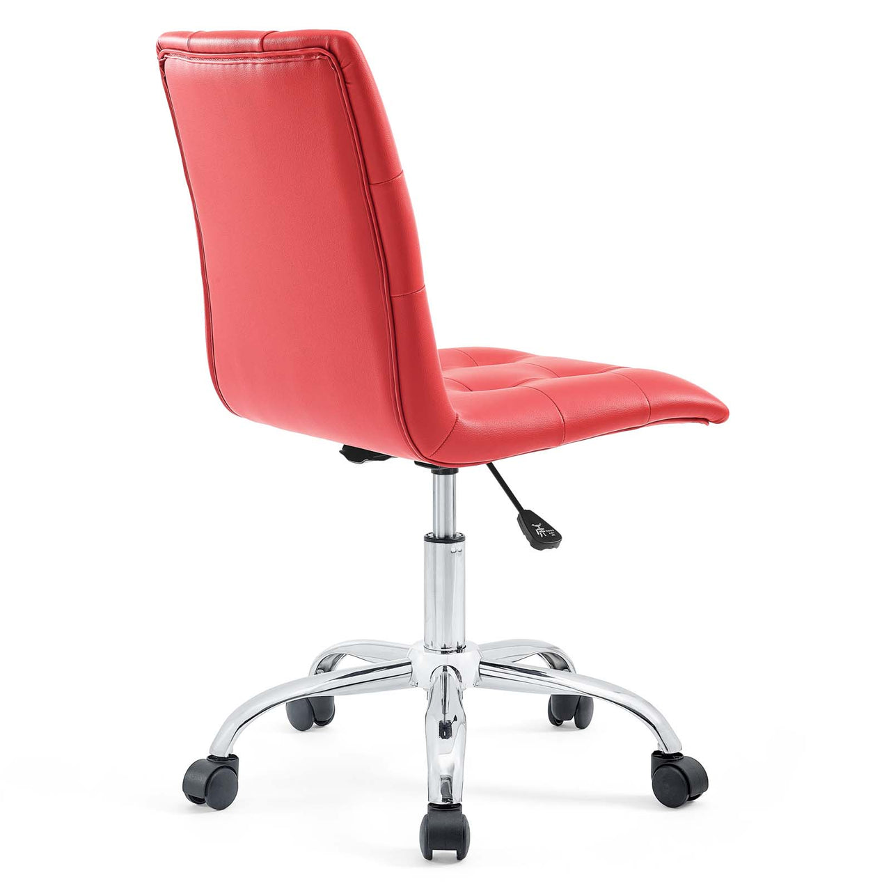Prim Armless Mid Back Office Chair, Red