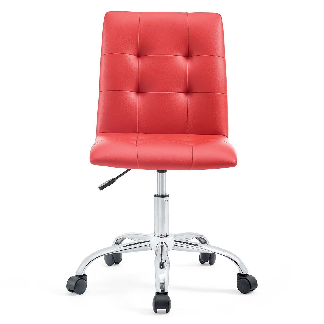 Prim Armless Mid Back Office Chair, Red