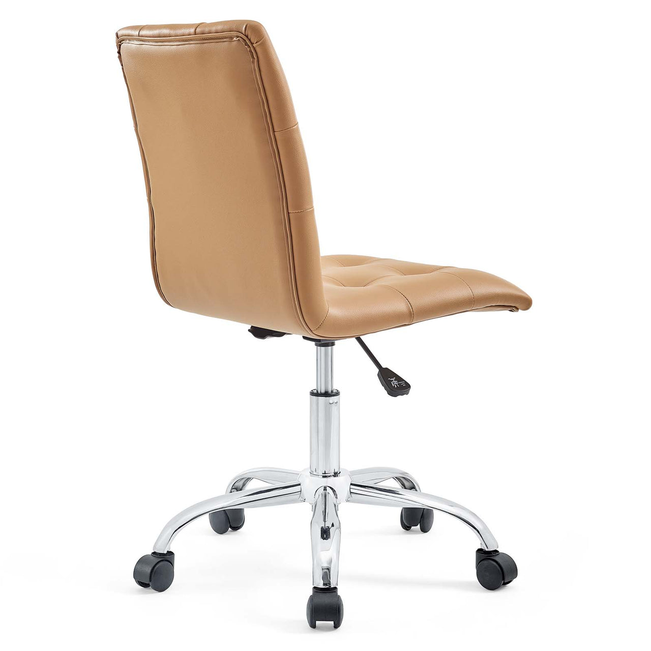 Prim Armless Mid Back Office Chair, Tan