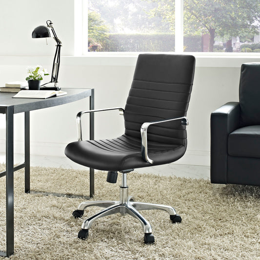 Refined Mid Back Office Chair, Black