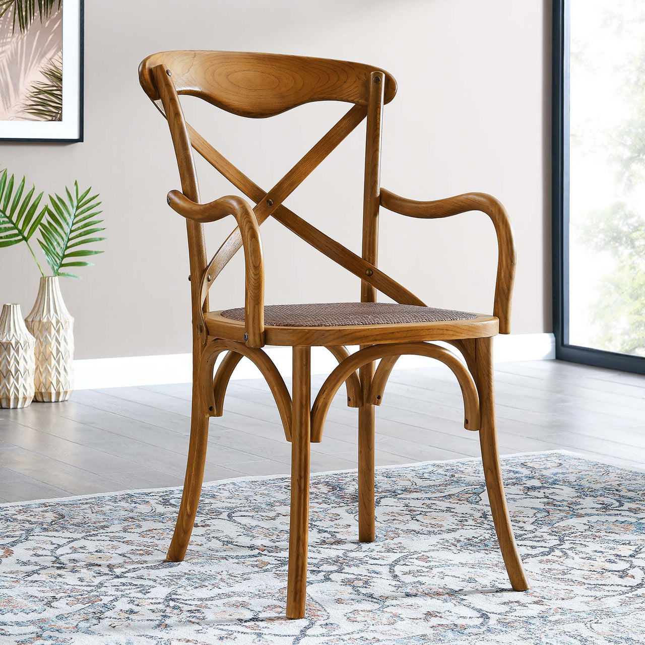 Countryside-Chic Dining Armchair, Walnut