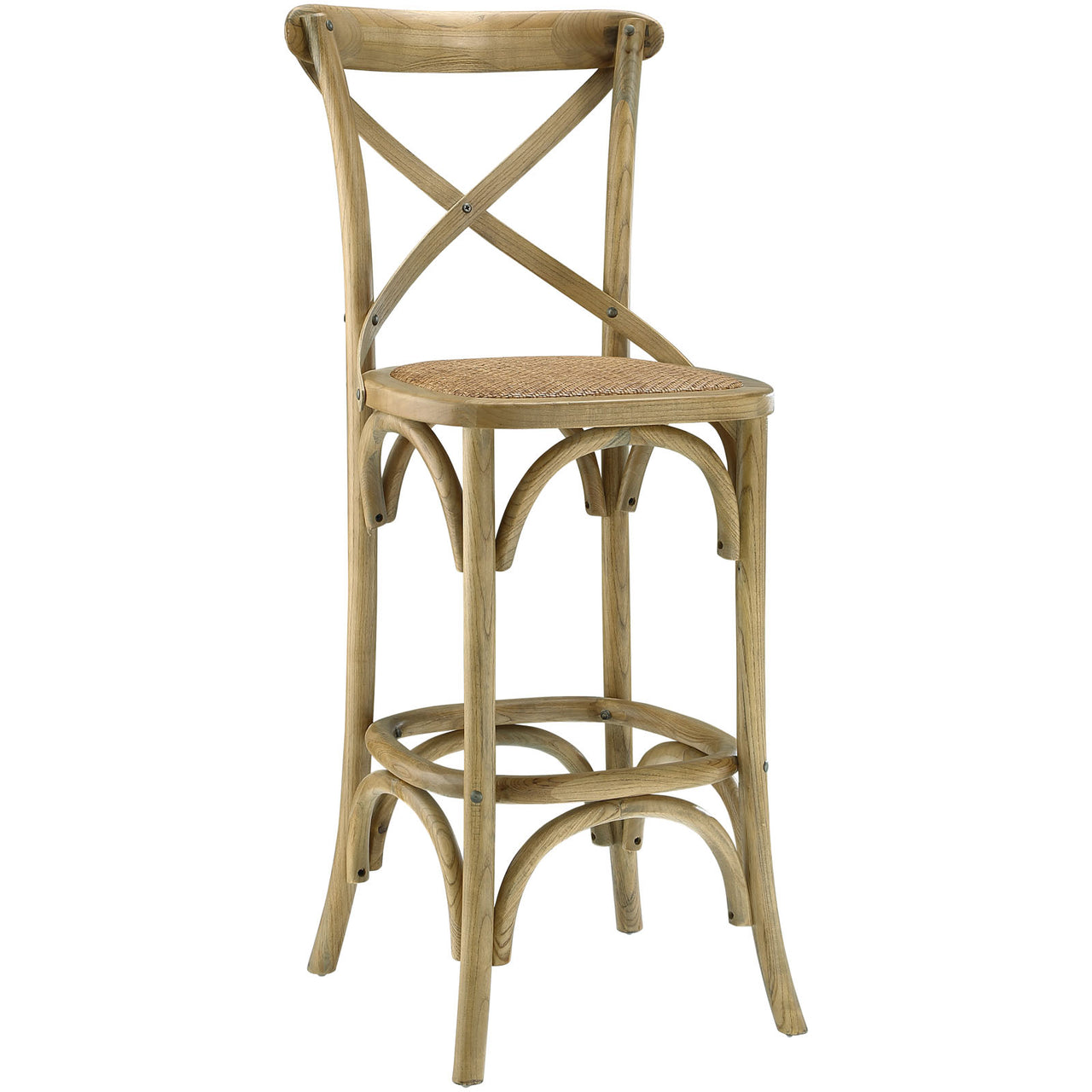 Gear Bar Stool, Natural Wood
