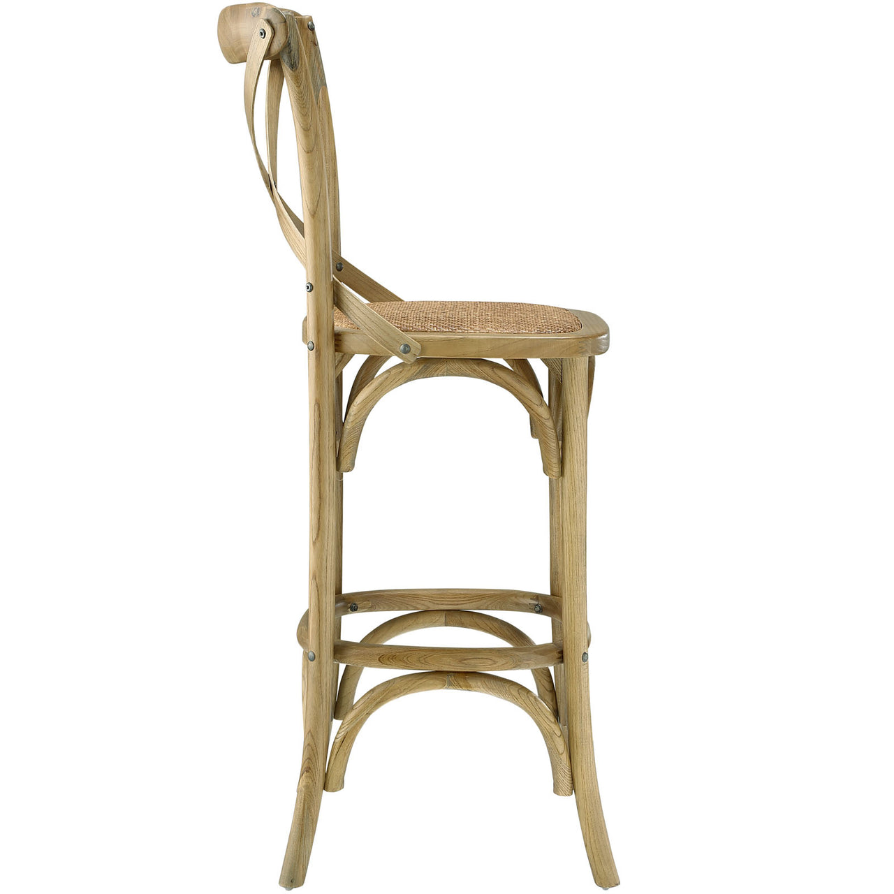 Gear Bar Stool, Natural Wood