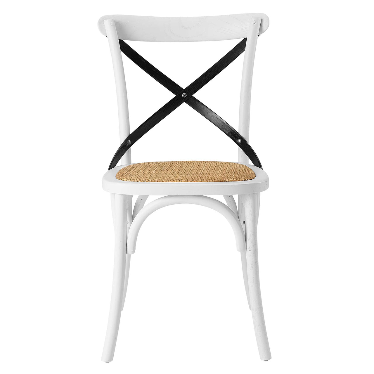 Countryside-Chic Dining Chair, White & Black