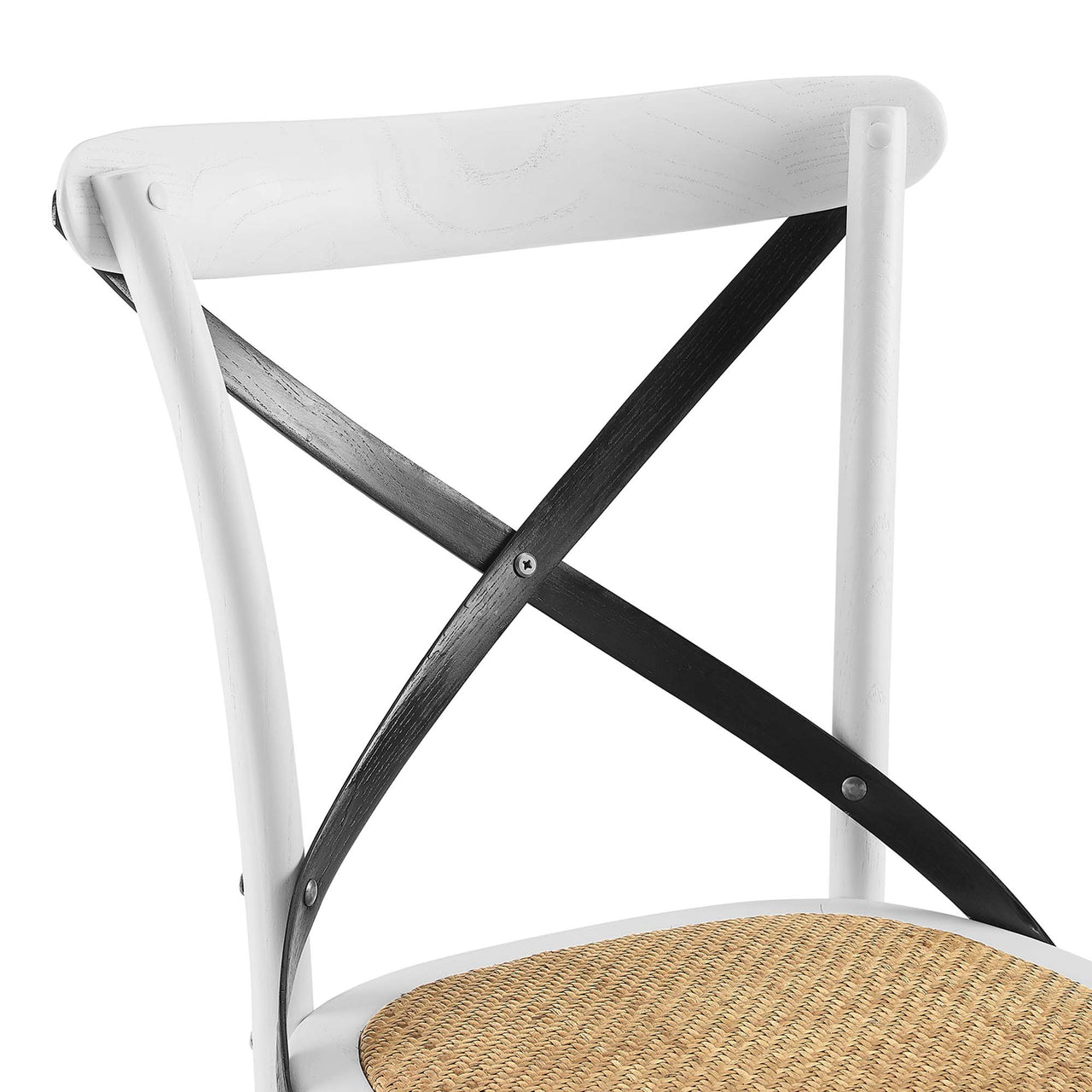 Countryside-Chic Dining Chair, White & Black