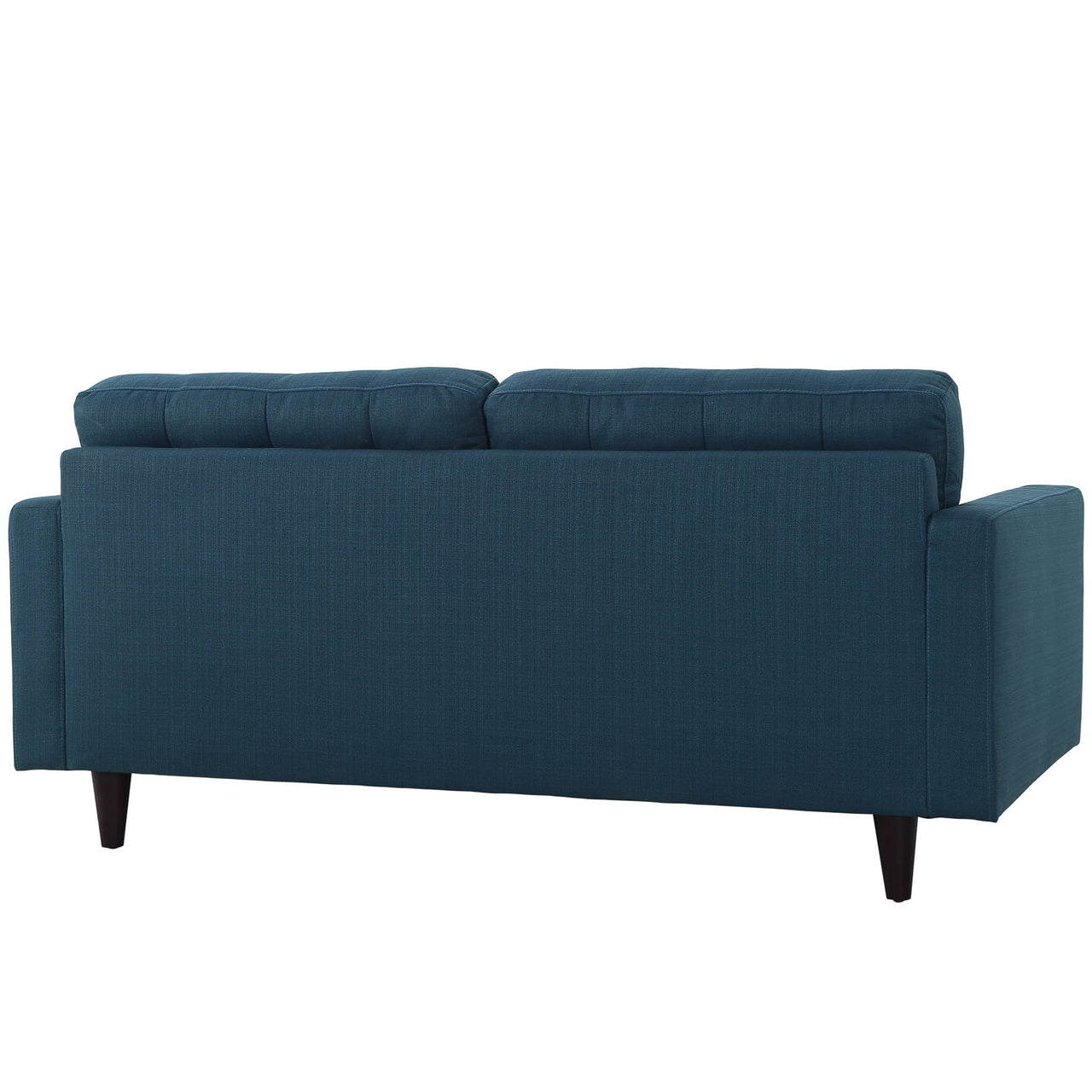 Empress Upholstered Fabric Loveseat, Azure