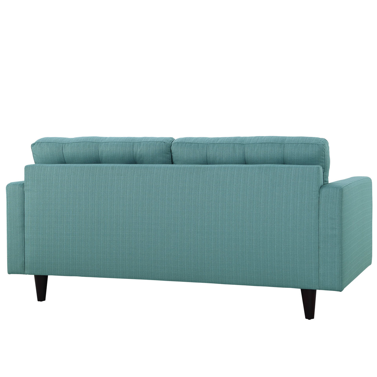Dynasty Textured Fabric Loveseat, Aqua Green