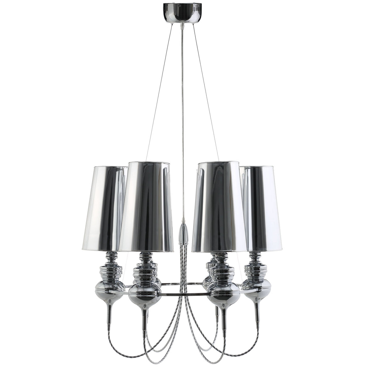 Tapestry Stainless Steel Chandelier, Silver