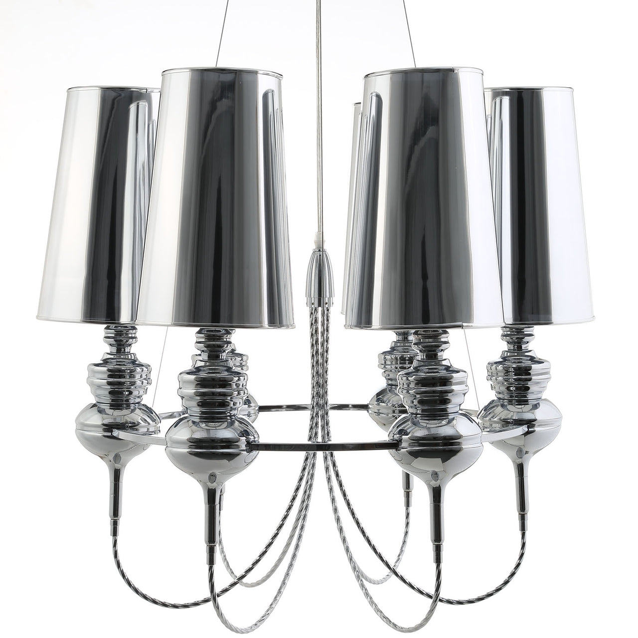 Tapestry Stainless Steel Chandelier, Silver
