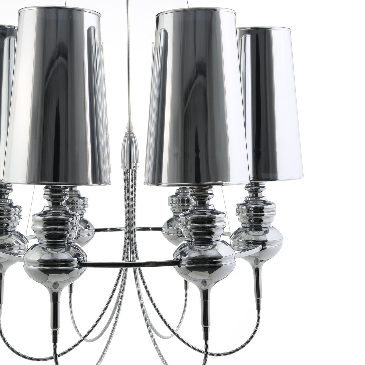 Tapestry Stainless Steel Chandelier, Silver