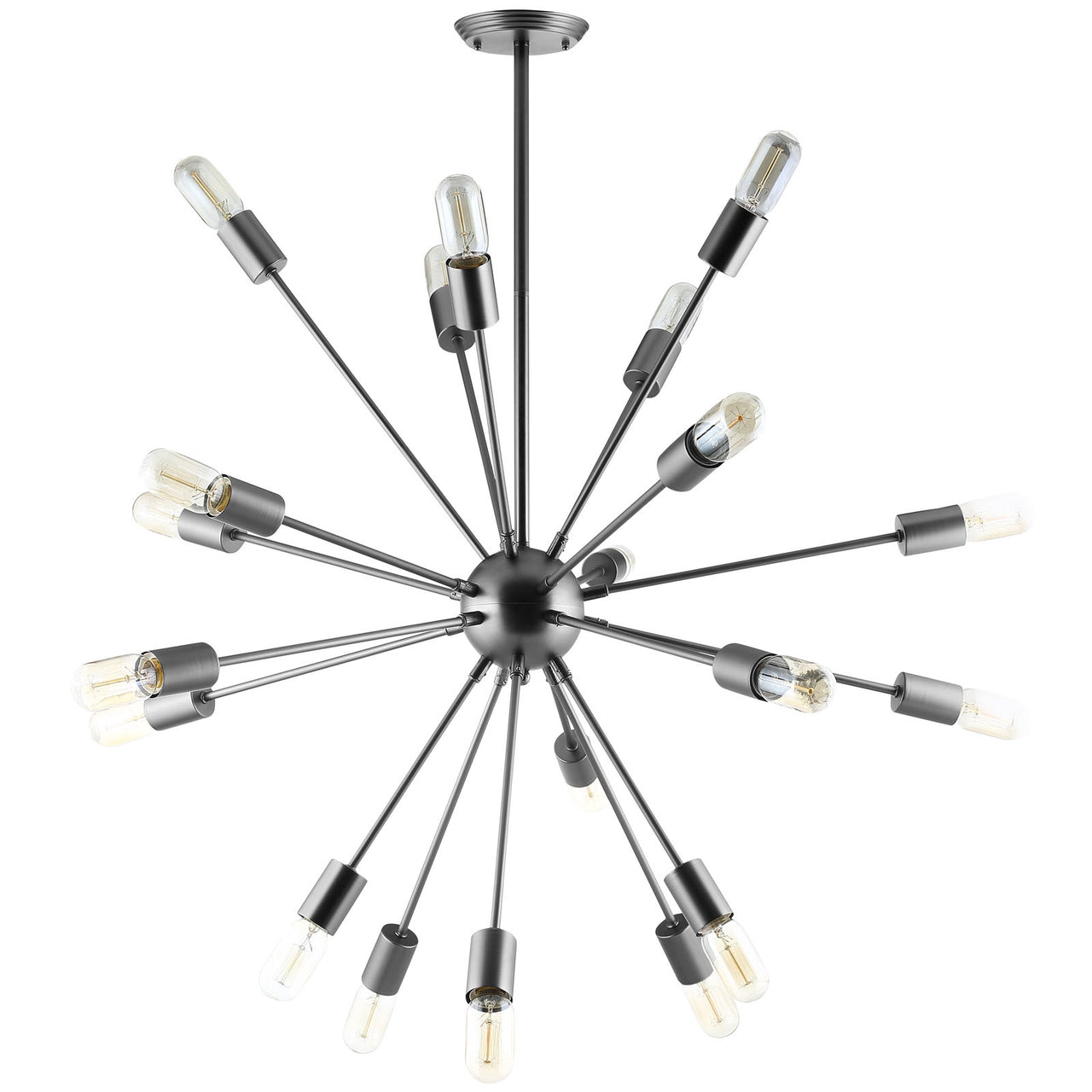 Beam Stainless Steel Chandelier, Gray